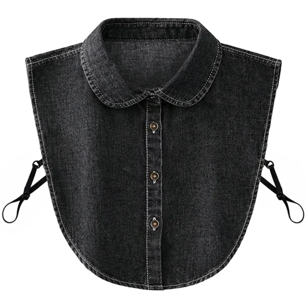 Dickey Collar for Women-Black crew neck