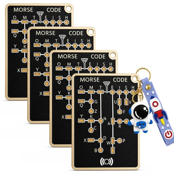 Morse Code Trainer Card with LED Indicator-4pcs