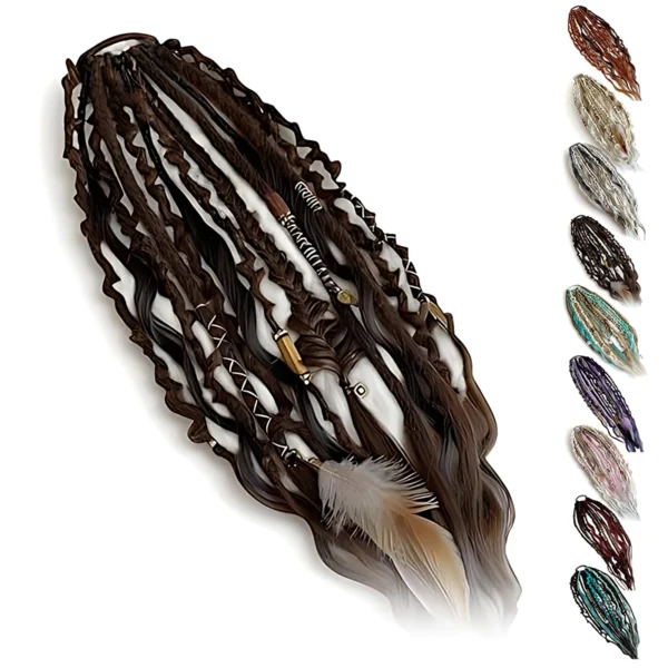 Stretchy dreadlock ponytail-Black