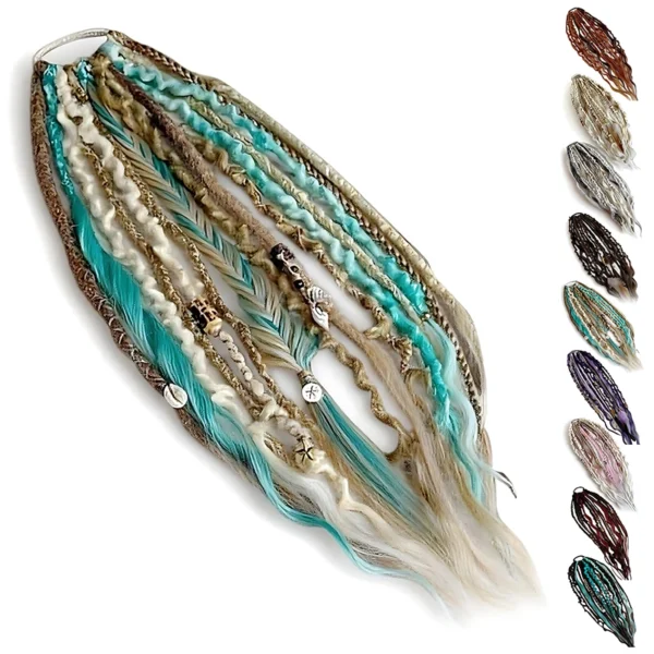 Stretchy dreadlock ponytail-Light green